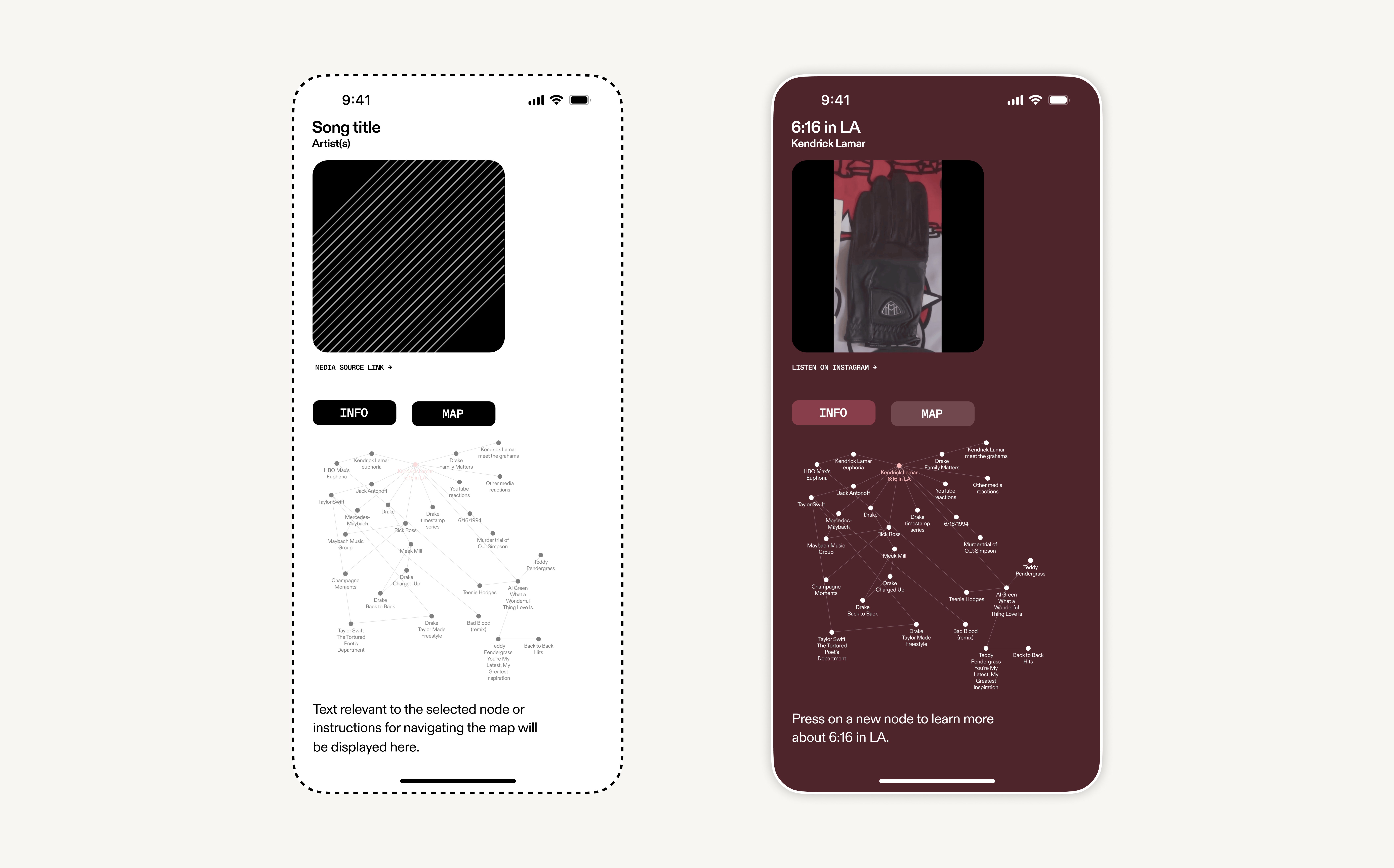Mockups of LinkUs, developed for Software for People presentation (Nov 2024)