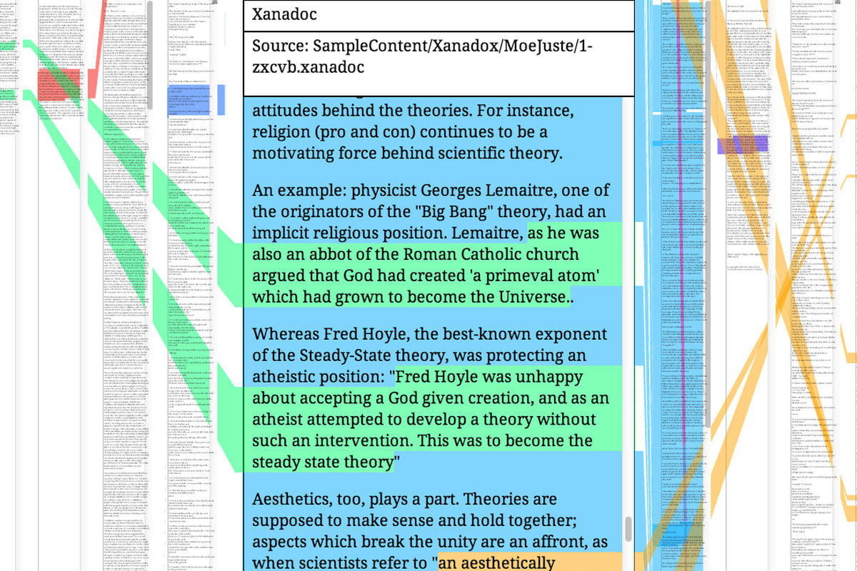 Hypertext as it should be, in three dimensional space. It is not just blue underlined text that takes you to another web address